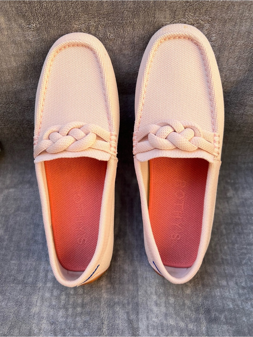 Rothy's The Braid Driver Loafers Sz W 9 Pink Shoes Flats Slip On Travel Preppy - Picture 11 of 14